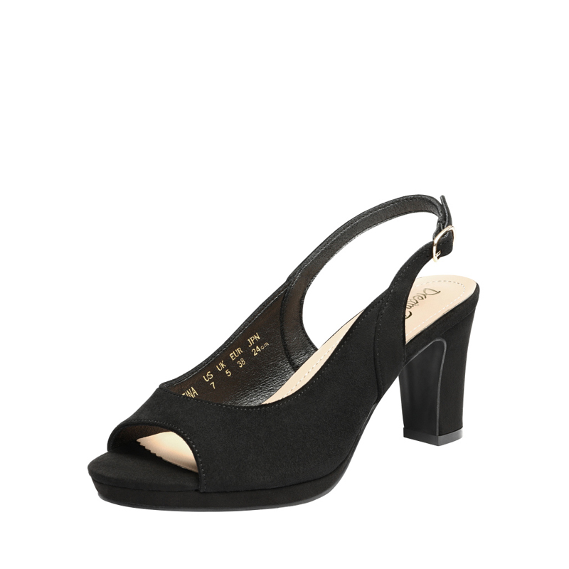 Peep toe slingback block store heels